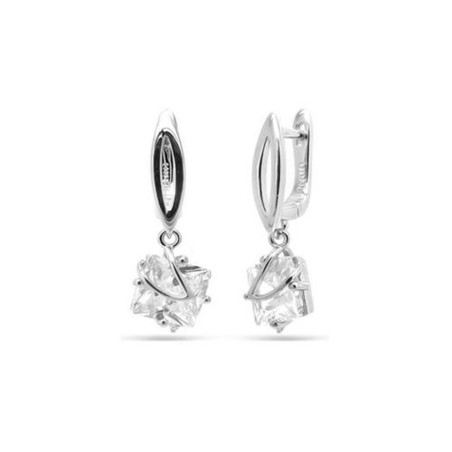 Серьги с фианитом из серебра 626378