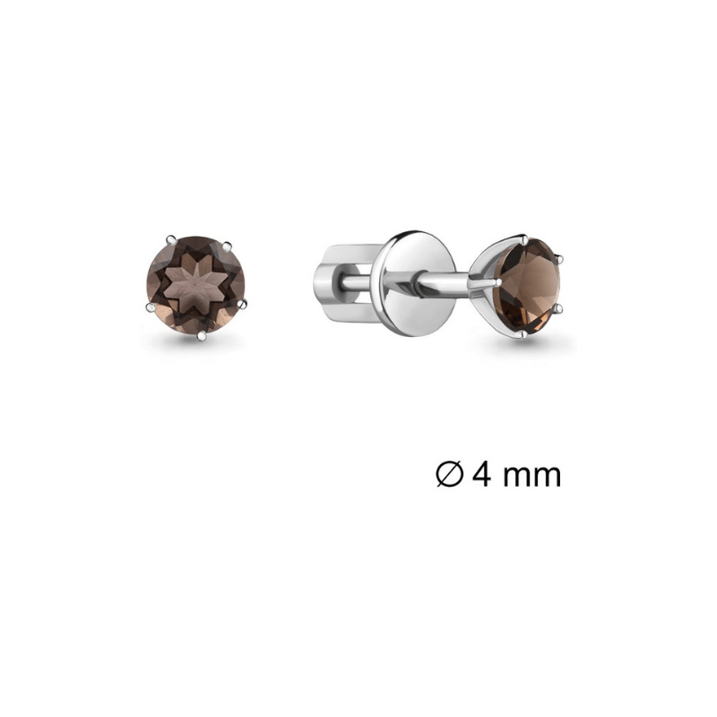 Серьги с кварцем из серебра 4403601