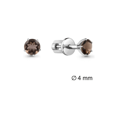 Серьги с кварцем из серебра 4403601