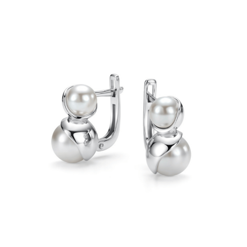 Серьги с жемчугом из серебра 5933