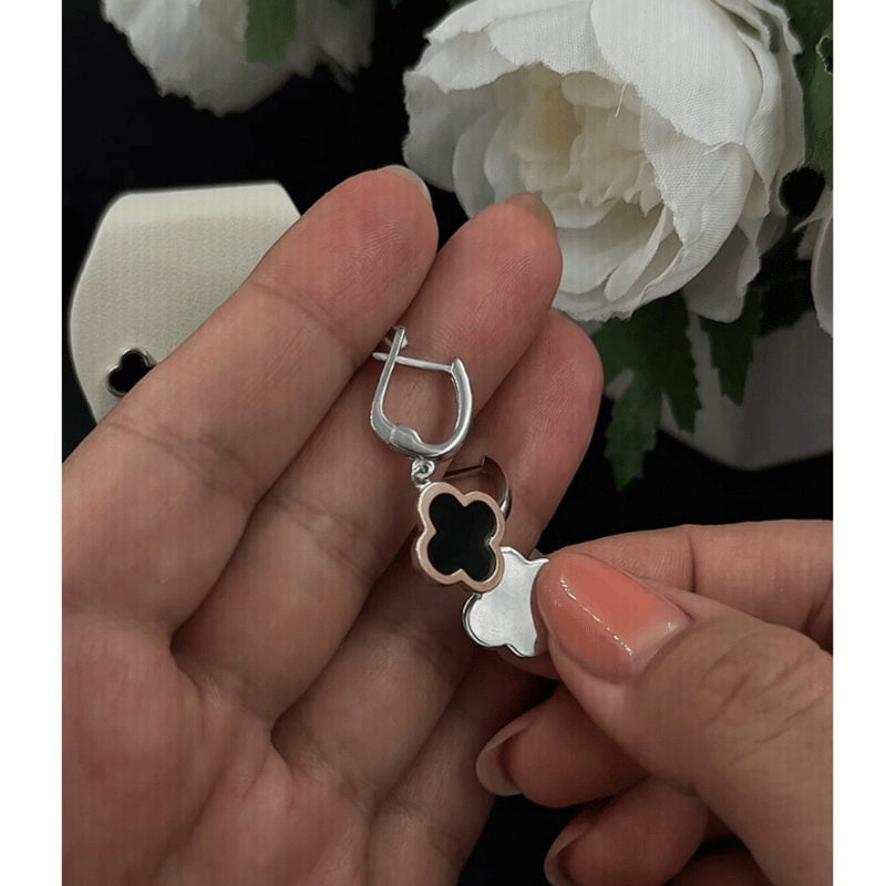 Серьги с золотом из серебра 477-1C