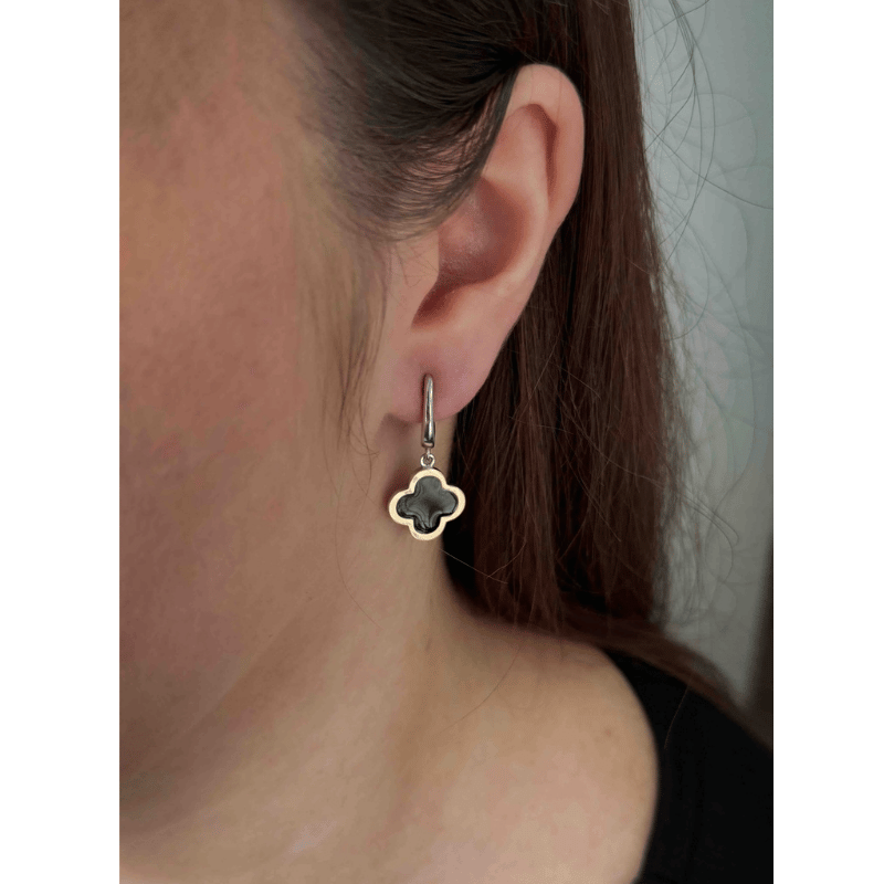 Серьги с золотом из серебра 477-1C